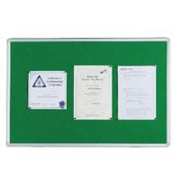 q connect 1800x1200mm aluminium frame green notice board 54034205