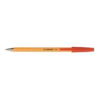 q connect fine red ballpoint pen pack of 20 kf34048