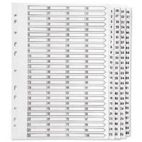 Q-Connect Multi-Punched 1-100 Reinforced White Board Clear A4 Index