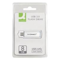 Q-Connect SilverBlack USB 3.0 Slider 8Gb Flash Drive 43202005 KF16368