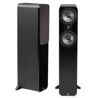 q acoustics qa3054 3000 series floorstanding speakers in black leather ...