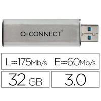 Q-Connect Silver/Black USB 3.0 Slider Flash Drive 32GB 43202005 - KF16370