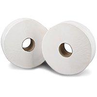 QCONNECT JUMBO TOILET ROLL 2PLY 200M P12