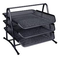 Qconnect 3 Tier Letter Tray Black