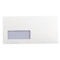 QCONNECT Envelope S/S DL Low Window White Recycled (P500)