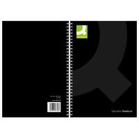 Qconnect Wirebound A5 Hardback Black - 3 Pack
