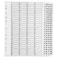 QCONNECT A4 1-100 MYLAR INDEX 05701/CS57