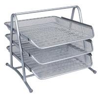 Qconnect 3 Tier Letter Tray Silver