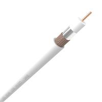 qed qx100 white tv aerial coax cable