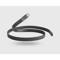 qed qe7500 performance 1 metre eflex hdmi cable in graphite with ether ...