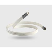 QED QE7400 PERFORMANCE 1 metre eFlex HDMI Cable in White with Ethernet