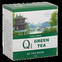 Qi Teas Green Tea Pure & Simple 80 Tea Bags - 80   Tea Bags, Green