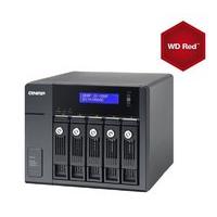 qnap ux 500p 40tb 5 x 8tb wd red 5 bay nas expansion unit