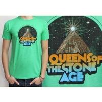 qotsa space mountain mens green t shirt xxl