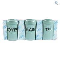 Quest 3 Piece Plastic Canister Set - Colour: Silver