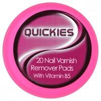 quickies 20 nail varnish remover pads with vitamin b5