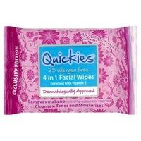 Quickies 4-in-1 Facial Wipes 25s