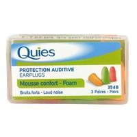 quies protective auditive earplugs mousse comfort foam 3 pairs