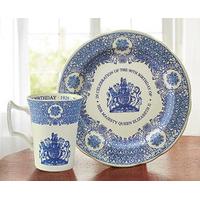 Queen?s 90th Birthday Commemorative Plate & Mug, Earthernware