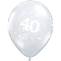 qualatex 11 inch clear latex balloon 40 around