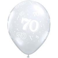 Qualatex 11 Inch Diamond Clear Latex Balloon - 70 Sparkle Around