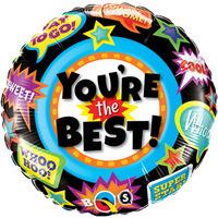 qualatex 18 inch round foil balloon youre the best accolades