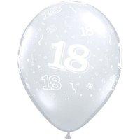 qualatex 11 inch diamond clear latex balloon 18 sparkle around