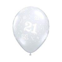 Qualatex 11 Inch Diamond Clear Latex Balloon - 21 Sparkle Around