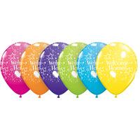 qualatex 11 inch assorted latex balloon welcome home