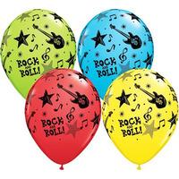 Qualatex 11 Inch Assorted Latex Balloons - Rock & Roll Stars