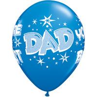 qualatex 11 inch assorted latex balloon dad starbursts