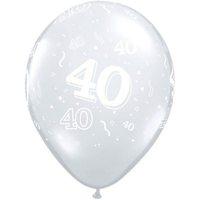 Qualatex 11 Inch Diamond Clear Latex Balloon - 40 Sparkle Around