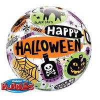 Qualatex 22 Inch Bubble Balloon - Happy Halloween