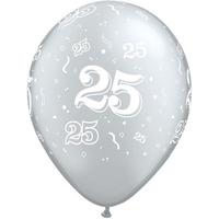 Qualatex 11 Inch Silver Latex Balloon - 25 Around