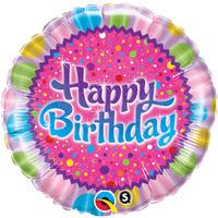 qualatex 18 inch round foil balloon birthday sprinkles sparkles
