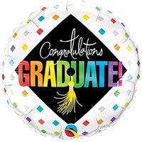 qualatex congratulations graduate cap diamonds 18 inch foil balloon