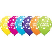 Qualatex 11 Inch Assorted Latex Balloon - Big Polka Dots