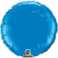 qualatex 36 inch round plain foil balloon sapphire blue