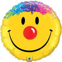 qualatex 18 inch round foil balloon smile face
