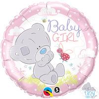 Qualatex 18 Inch Round Foil Balloon - Tiny Tatty Teddy Baby Girl