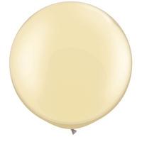 Qualatex 05 Inch Round Plain Latex Balloon - Pearl Ivory