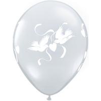 Qualatex 16 Inch Clear Latex Balloon - Love Doves