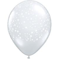 Qualatex 11 Inch Clear Latex Balloon - Stars