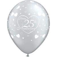 Qualatex 11 Inch Latex Balloon - 25th Anniversary