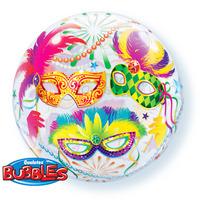 Qualatex 22 Inch Single Bubble Balloon - Masquerade