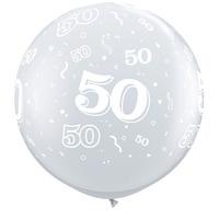 Qualatex 3 Foot Clear Latex Balloon - 50 Around