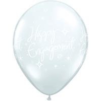 qualatex 11 inch clear latex balloon sparkles