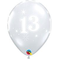 Qualatex 11 Inch Diamond Clear Latex Balloon - 13 Sparkle Around