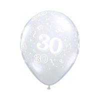 Qualatex 11 Inch Diamond Clear Latex Balloon - 30 Sparkle Around