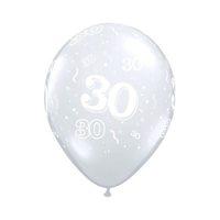 qualatex 11 inch diamond clear latex balloon 30 sparkle around